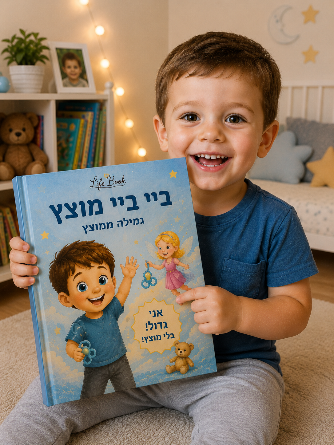 ביי ביי מוצץ — ספר ילדים אישי לגמילה ממוצץ